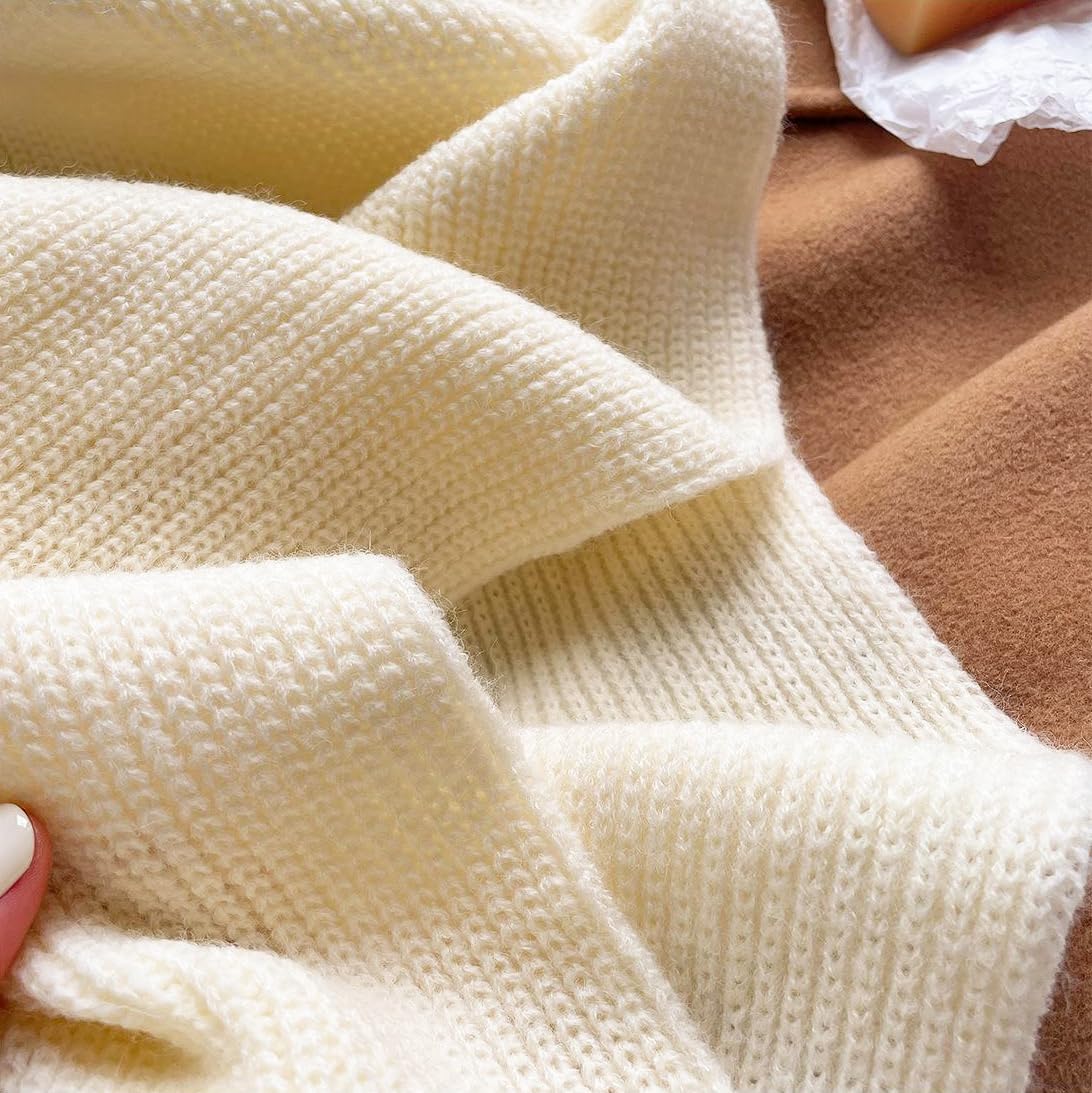 Kids-Winter-Warm Knit Scarf - Girls-Boys-Soft Stretch Knitted Neck Scarves