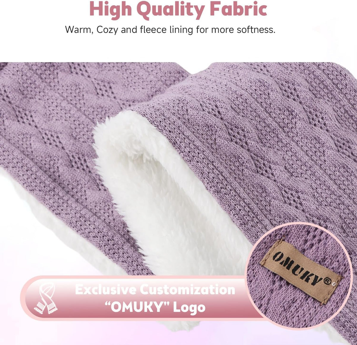 OMUKY Kids Scarf Fleece Warm Knitted Scarf Toddler Cold Weather Neck Warmer