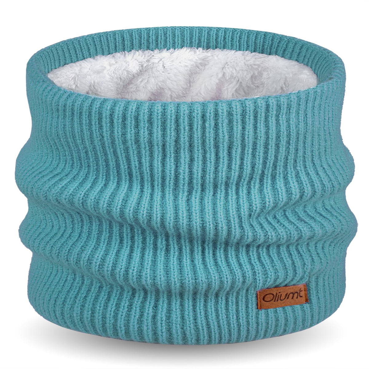Kids Neck Warmer Winter Neck Gaiters Knitted Infinity Scarf for Boys Girls Fleece Lined Ski Mask for Cold Weather