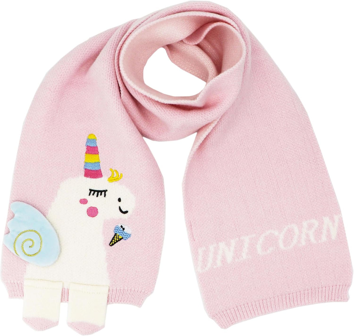 Kids Girls Boys Winter Cute Unicorn Scarf Shawl Warm Soft Cozy Fashion Knit Neck Warmer Scarfs Toddler
