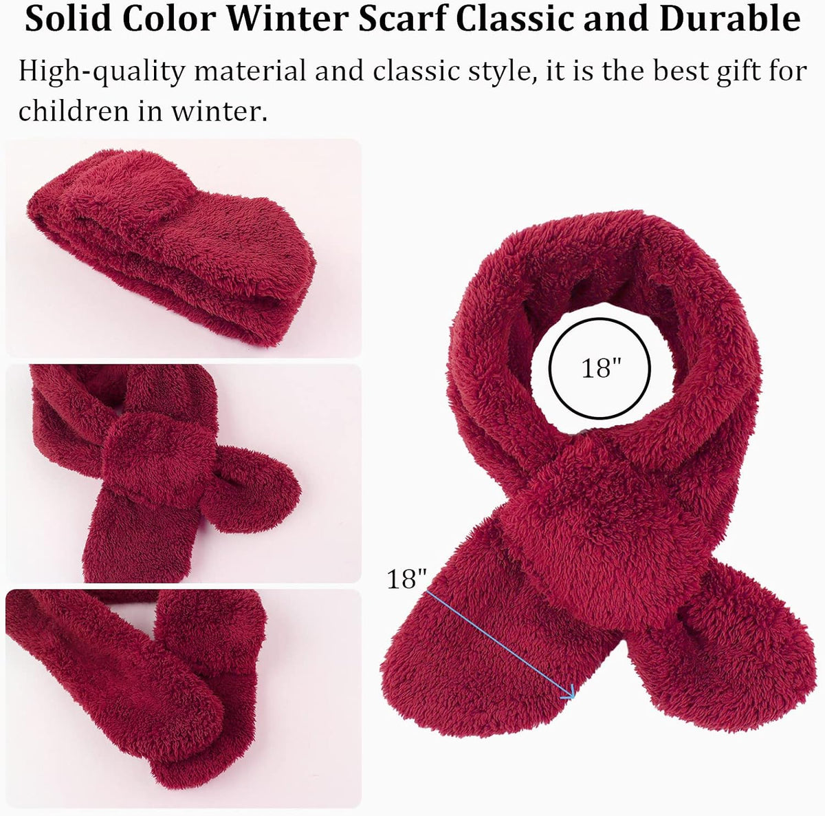JANGANNSA Fleece Kids Scarf Warm Winter & Autumn Neck Warmer for Boy & Girl