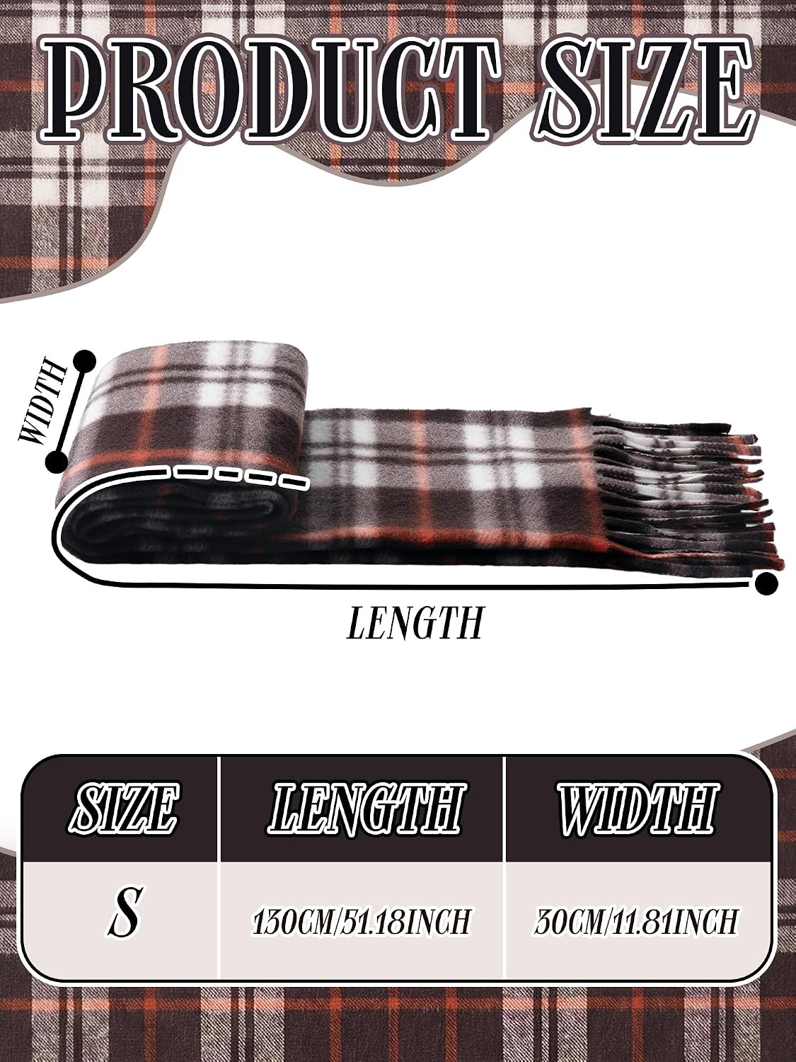 Bencailor 4 Pcs Kids Winter Scarf Kids Buffalo Plaid Scarves Christmas Warm Shawls Scarves Parent Child Scarf for Boys Girls