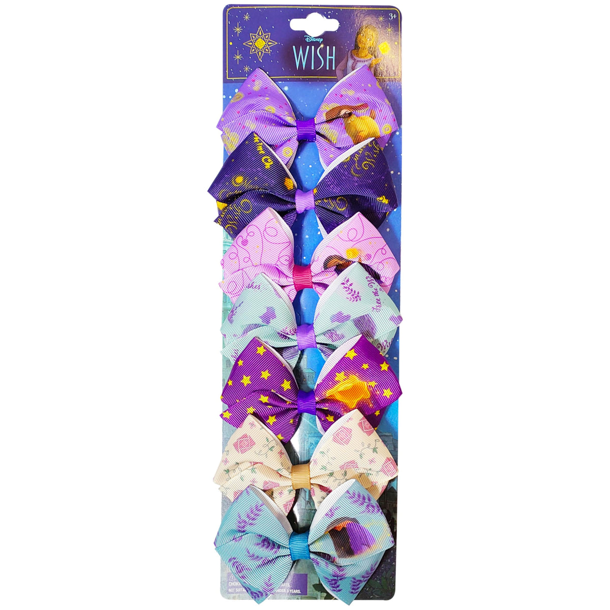 Disney Princess - Girls Hair Accessories Gift Set - Kids Hair Bows - 7 Pcs 4 Inch Bundle - Different Princess on Each Clip - Alligator Clip Ages 3+