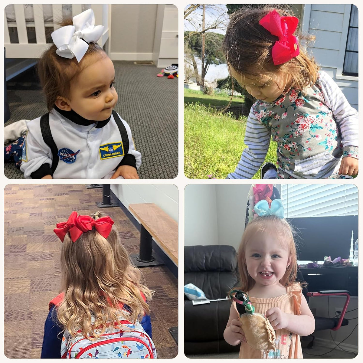 CÉLLOT 40PCS 4.5 Inch Hair Bows for Girls Toddler Hair Accessories in Pairs