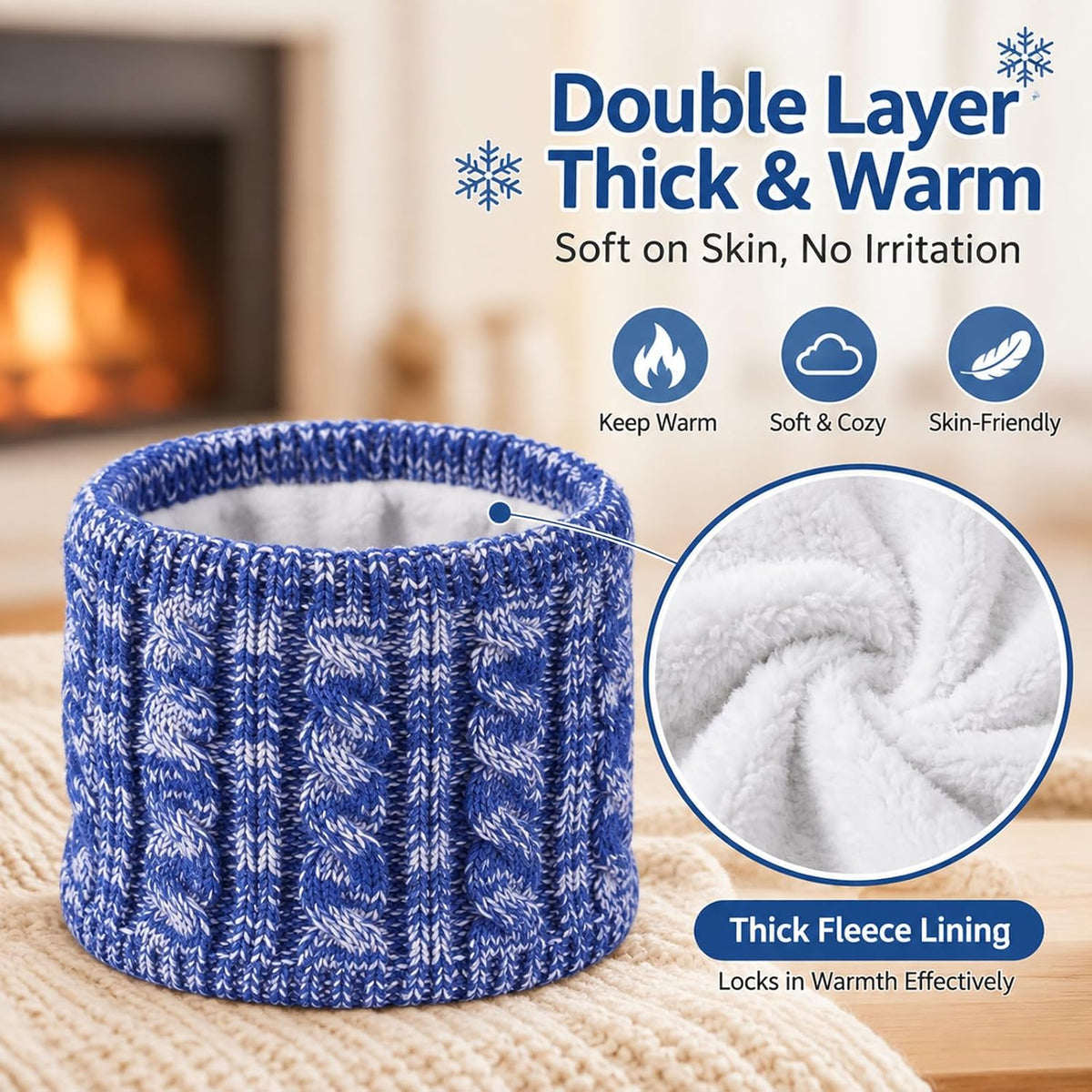 Kids Winter Hat Scarf Gloves Set - Pom Beanie Fleece-Lined Neck Warmer 3-8Y