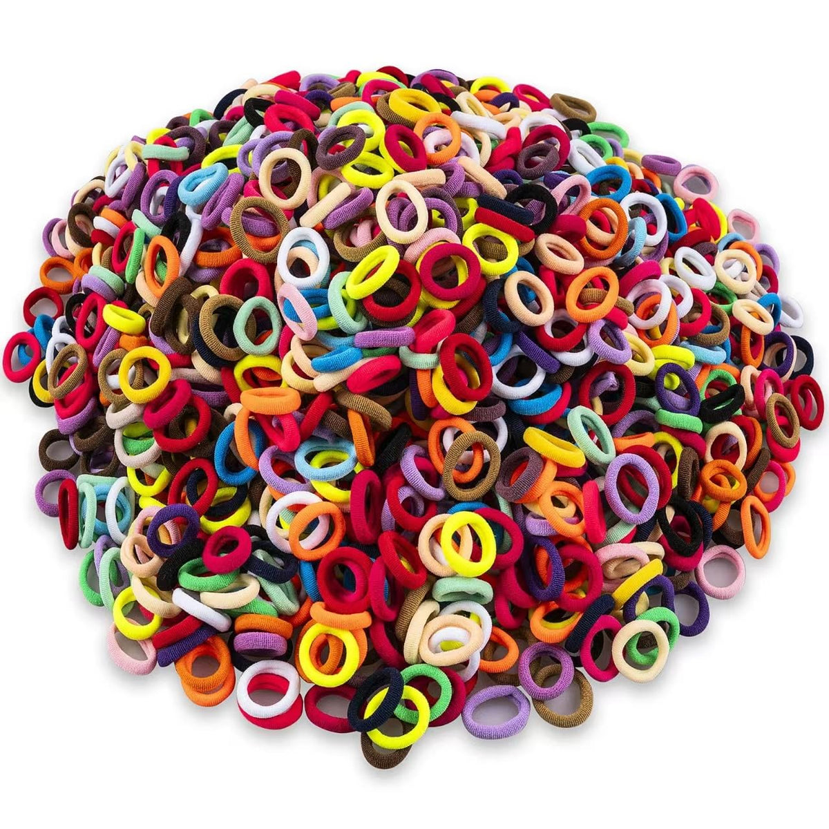 TVINLIK 350 PCS Multicolor Cotton Hair Ties,Soft Seamless Hair Bands