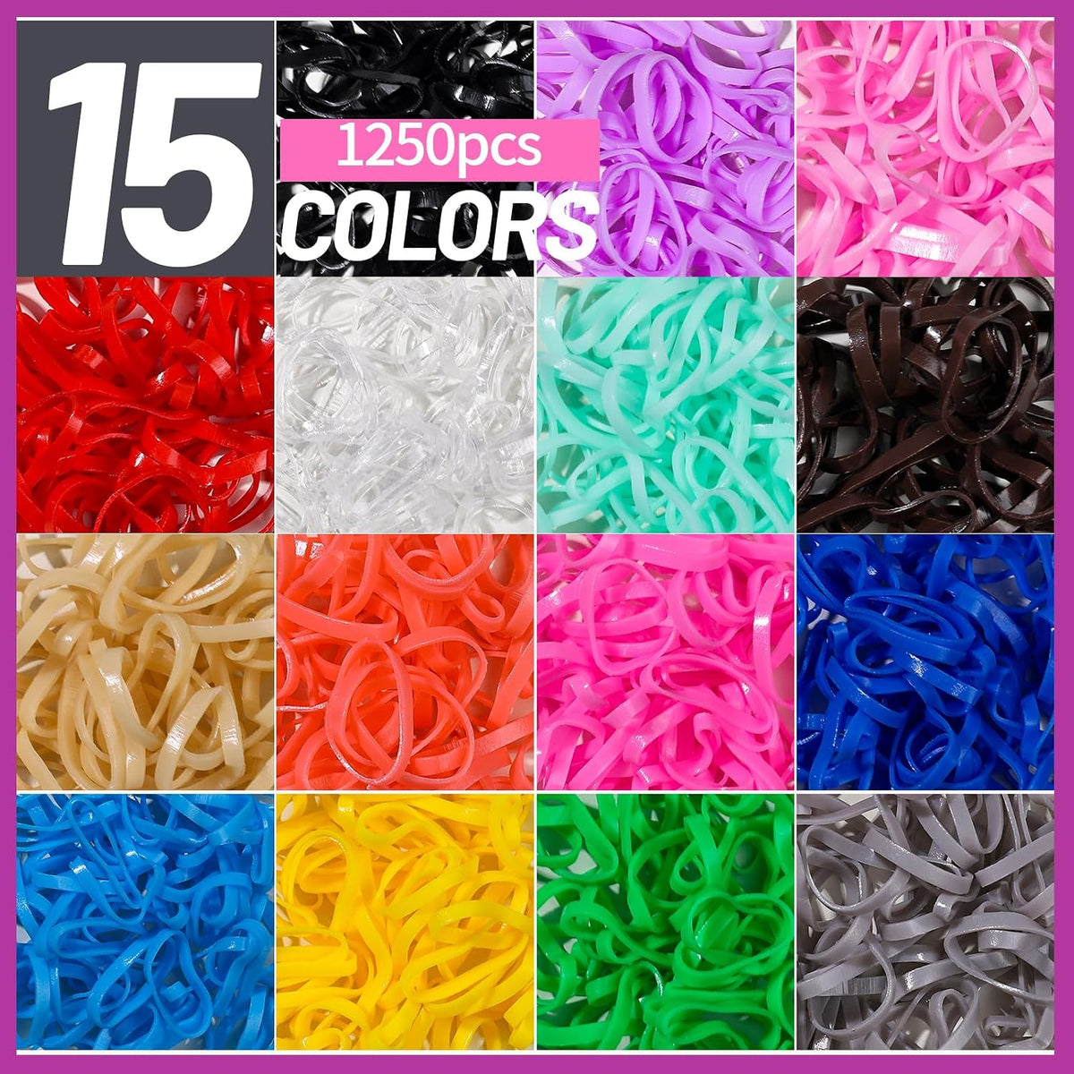 Teenitor Hair Accessories for Girls Colorful Hair Rubber Bands Hair Ties