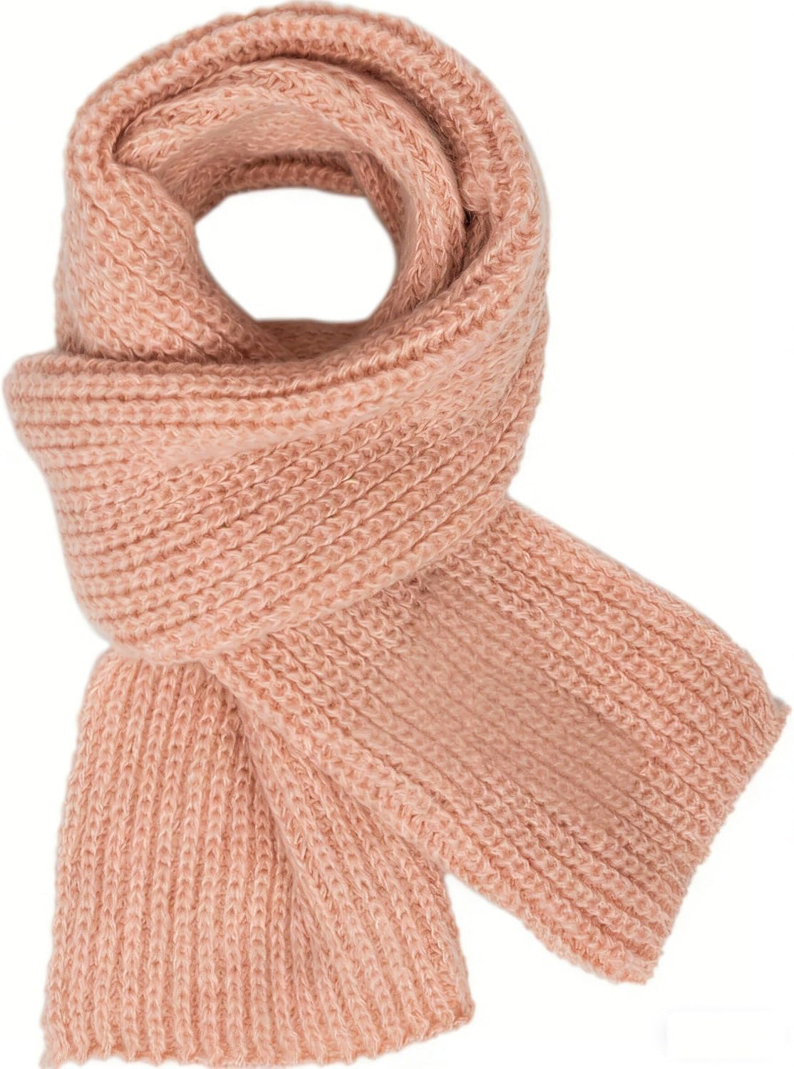 INOGIH Kids Winter Soft Warmer Knit Scarf Fashion Solid Color Toddler Baby Scarves Neck Warmer for Boys Girls