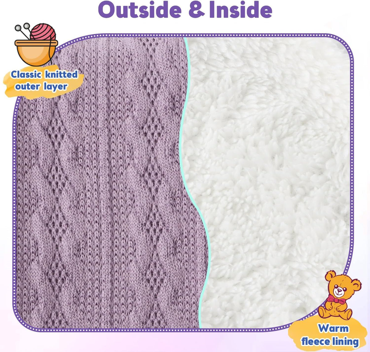 OMUKY Kids Scarf Fleece Warm Knitted Scarf Toddler Cold Weather Neck Warmer