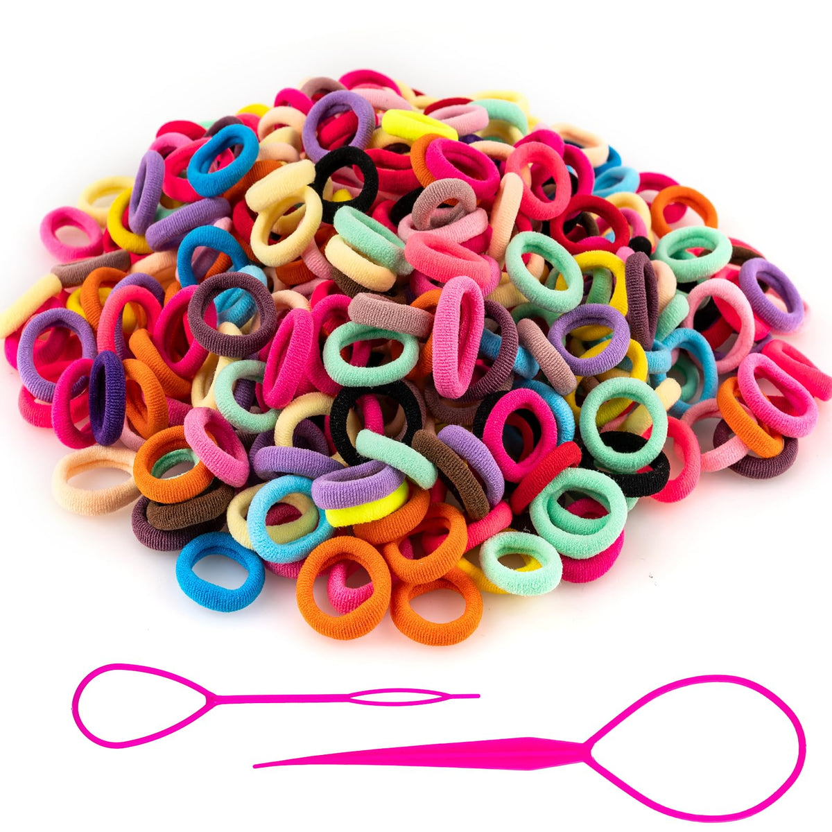 360Pcs Baby Hair Ties, Small No Damage Elastic Hair Bands