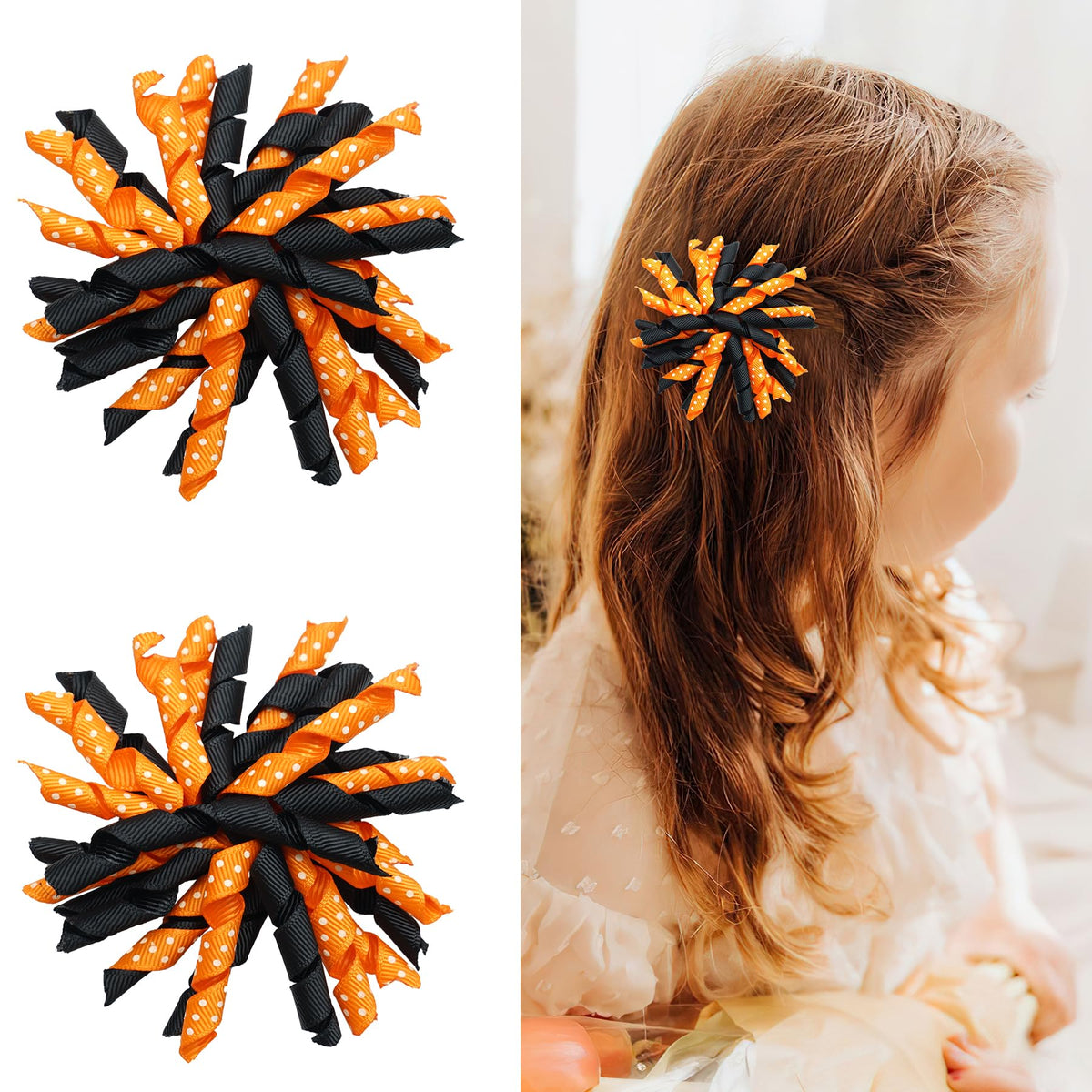 2pcs Red Toddler Korker Bow Hair Clip Pigtail Bow Hair Accessories for Girl