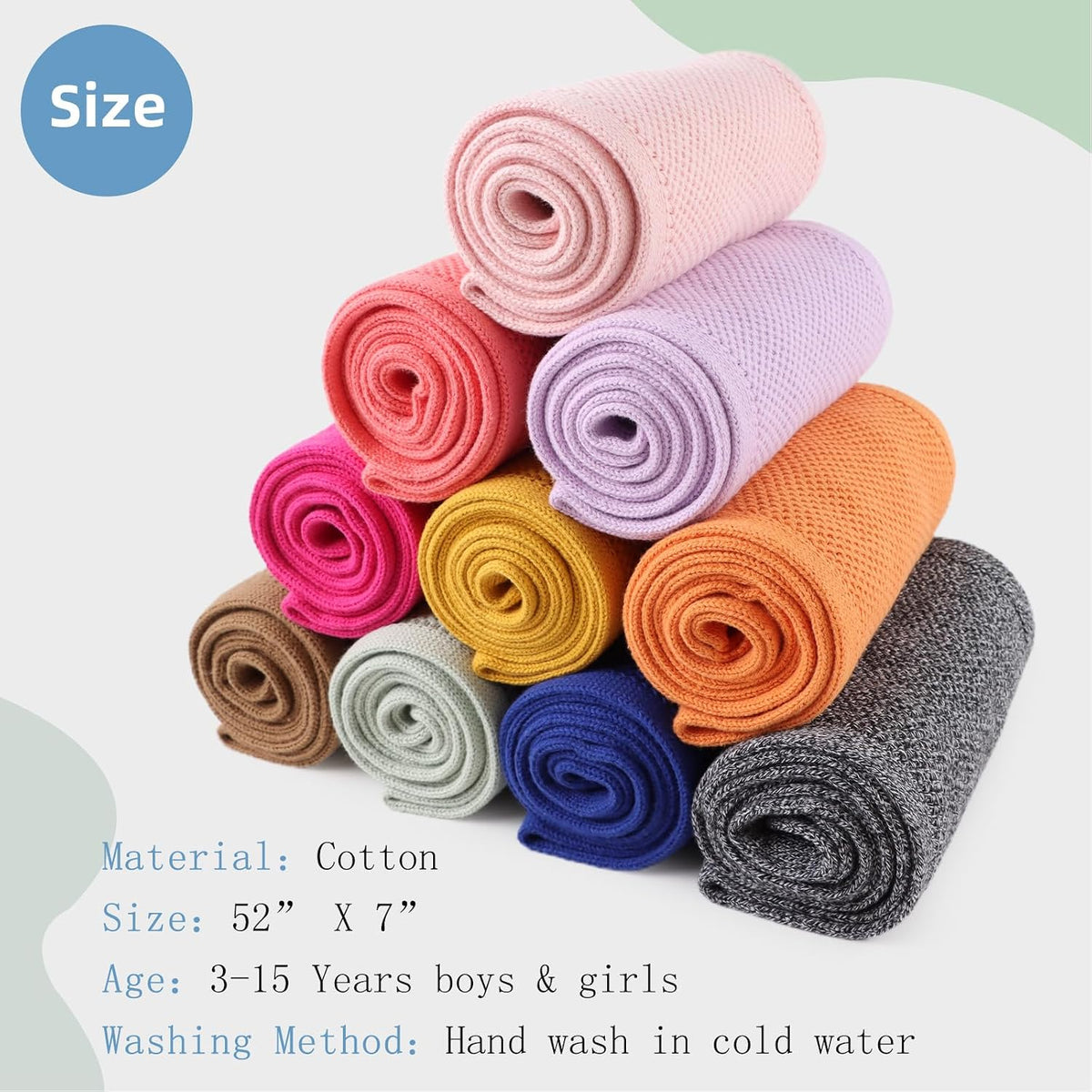 PESAAT Kids Winter Infinity Scarf Knit Cotton Toddler Boy Girls Scarves