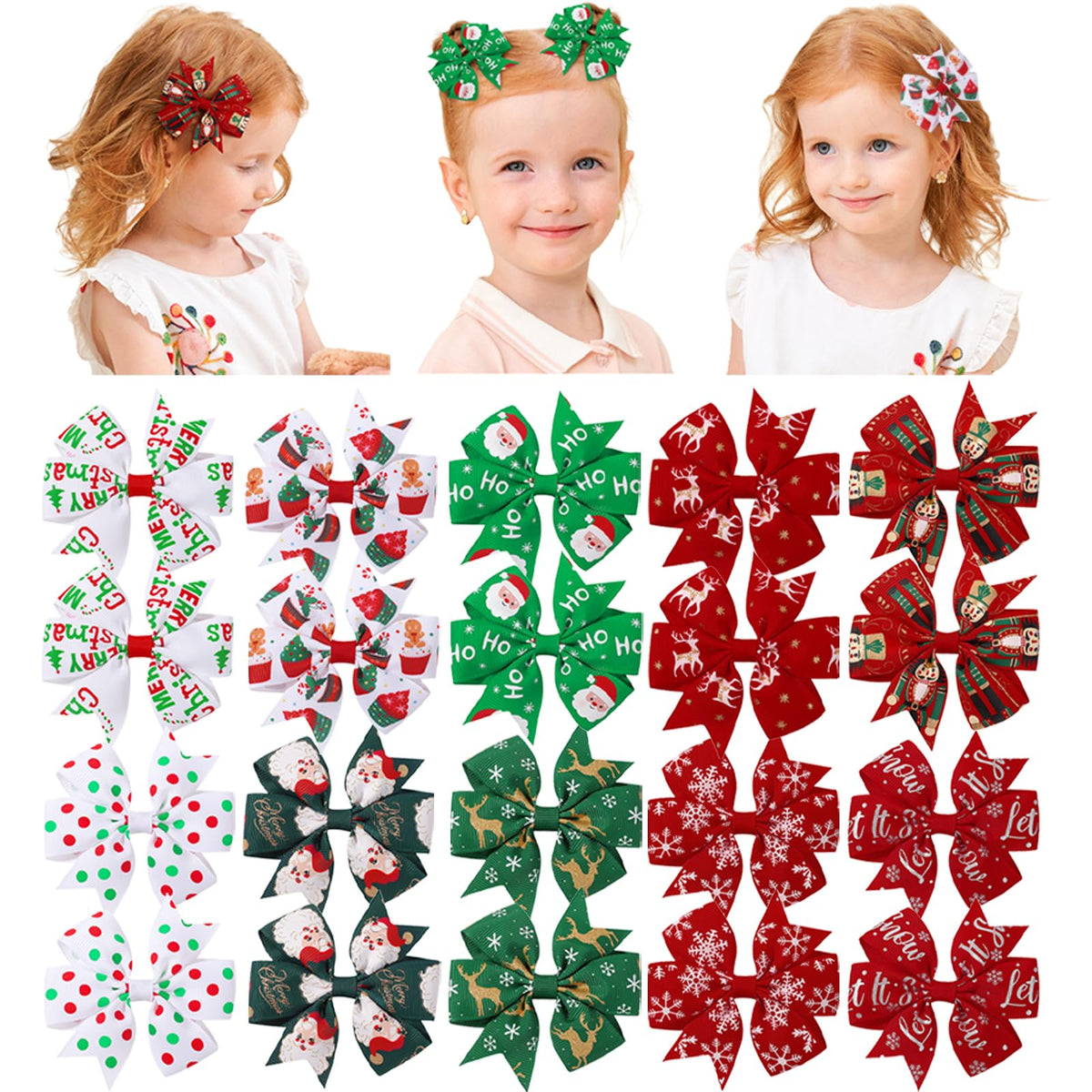 Choicbaby 60pcs 3 Inches Grosgrain Ribbon Hair Bows for Baby Girls Toddler