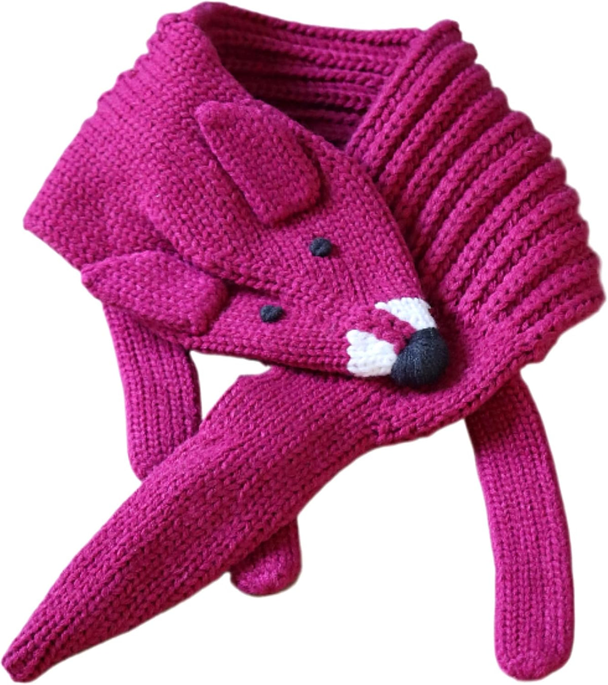 Kids Animal Knit Scarf – Soft Double‑Layer Winter Accessory for Children