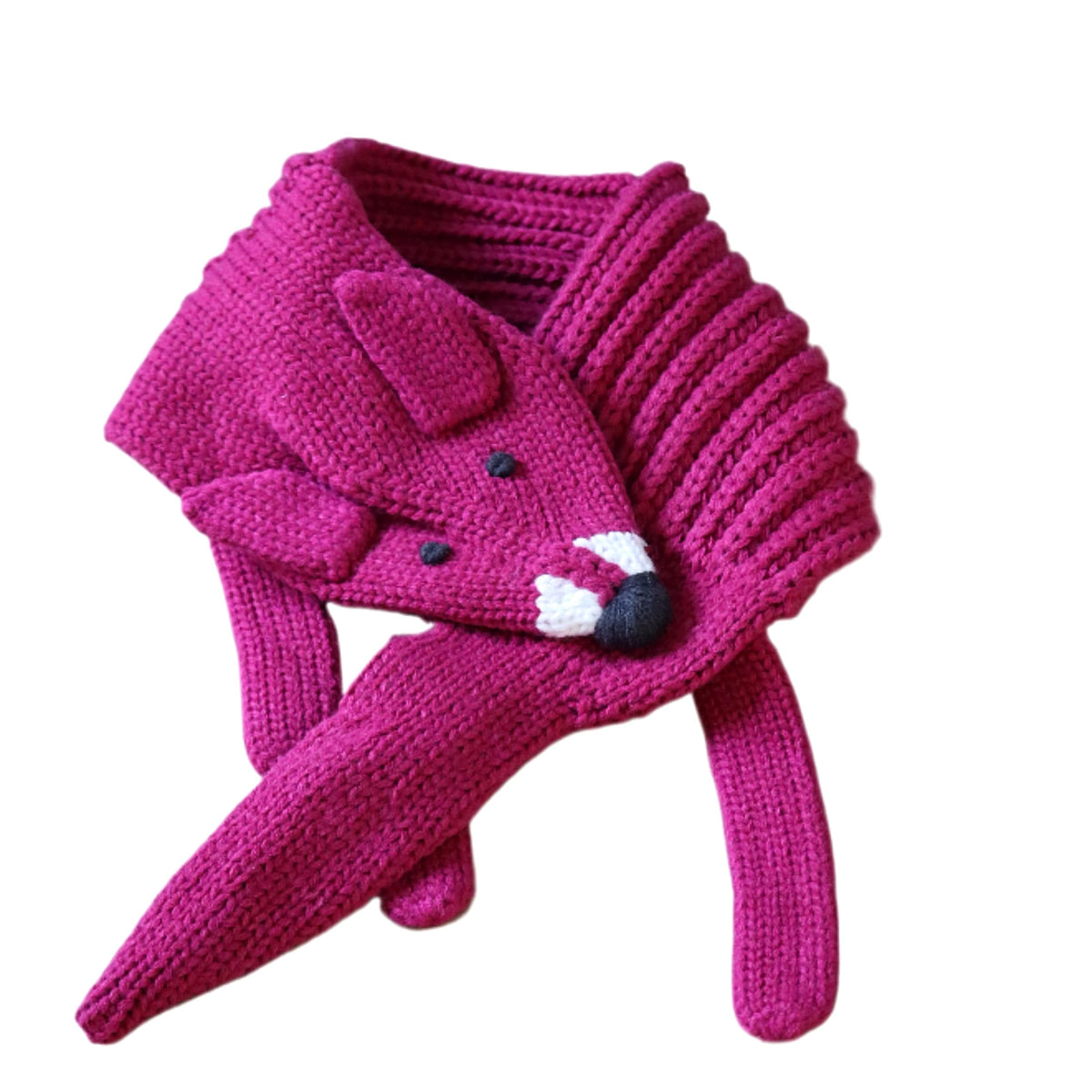Kids Animal Knit Scarf – Soft Double‑Layer Winter Accessory for Children