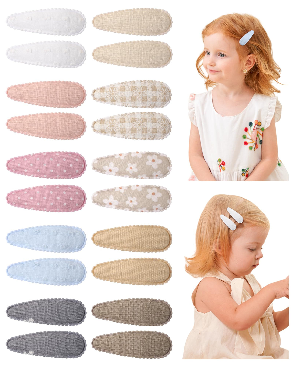 doboi Toddler Hair Clips for Girls Baby Barrettes-40PCS Pastel Floral