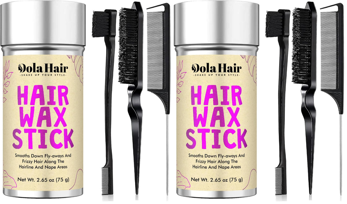 Hair Wax Stick -Hair Styling Products for Kids, Women Slick Back Hair Brush