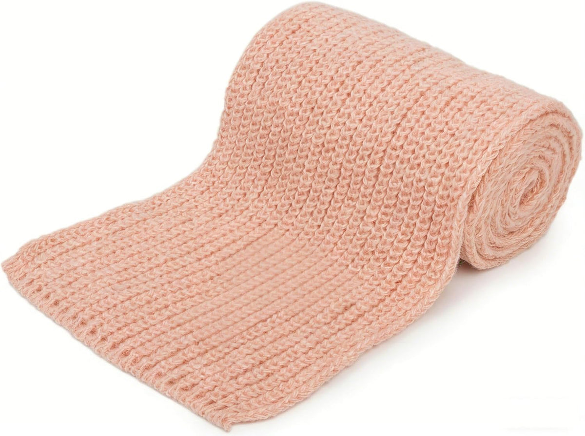 INOGIH Kids Winter Soft Warmer Knit Scarf Fashion Solid Color Toddler Baby Scarves Neck Warmer for Boys Girls