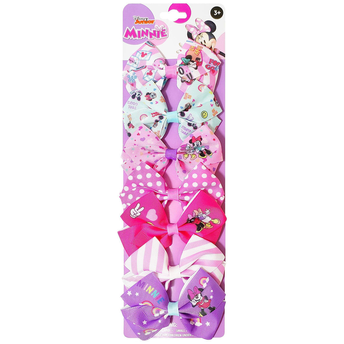 Disney Princess - Girls Hair Accessories Gift Set - Kids Hair Bows - 7 Pcs 4 Inch Bundle - Different Princess on Each Clip - Alligator Clip Ages 3+