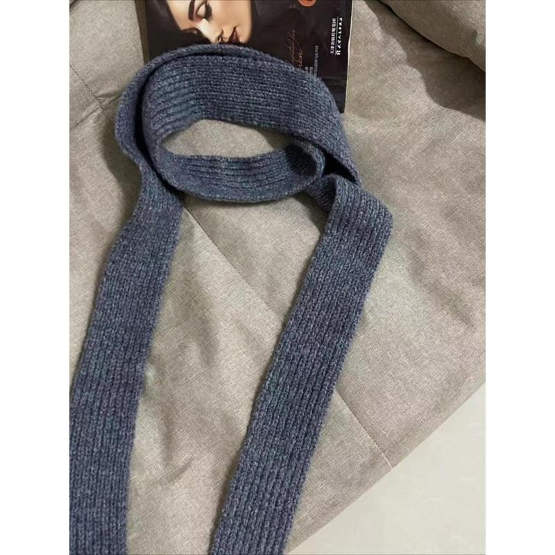 1Pc autumn and winter retro strip thin scarf women's warm and versatile shape decorative wool knitted scarf, Fluffy Soft Scarf
