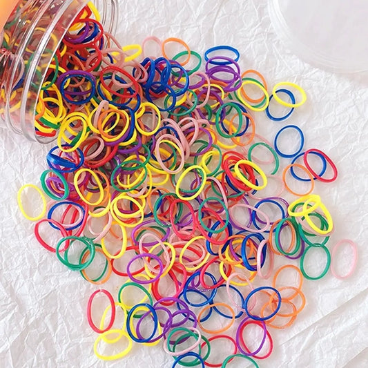Disposable Hair Ties, Colorful Hair Ties, Cute Hair Accessories for Women & Girls, Minimalist Headwear Suitable for Thick Hair, Elastic Hair Accessory, Hairstyle Accessory