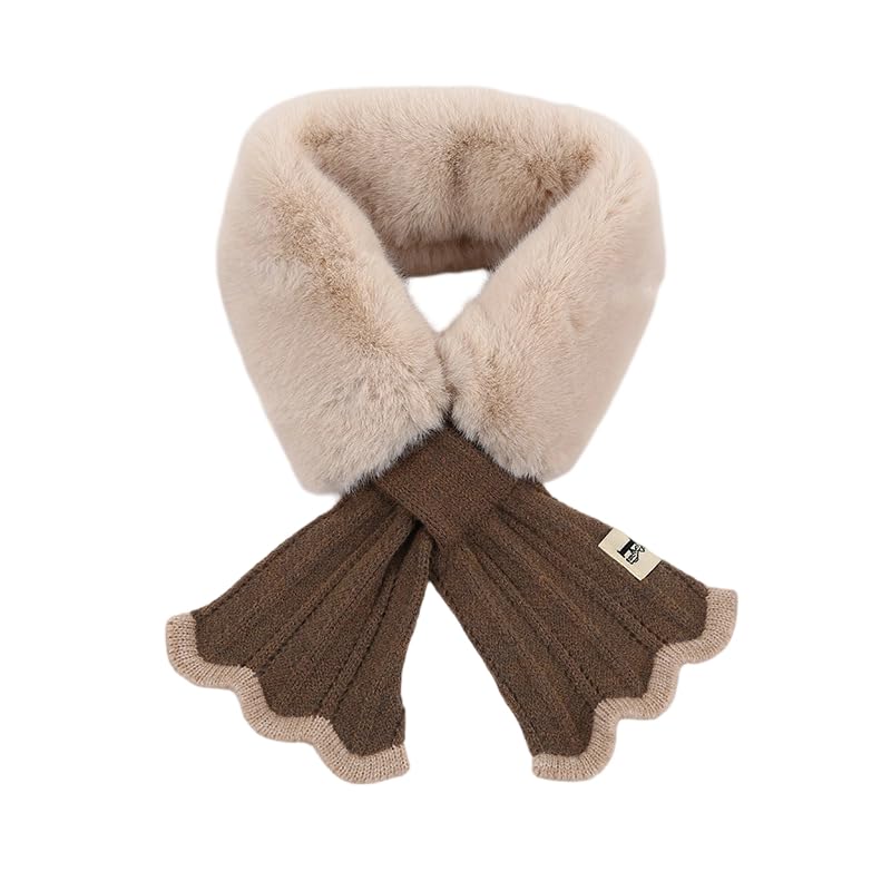 FGSS Winter-Fluffy-Plush-Scarf Mermaid-Cold-Weather-Neck-Warmer for Girls
