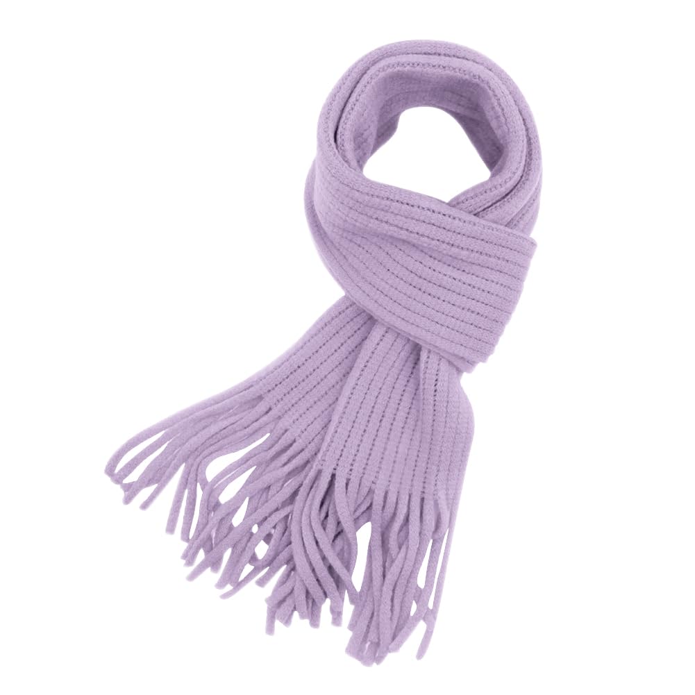 RARITYUS Kids Winter Knit Scarf Soft Warm Tassel Long Scarf for Boys Girls
