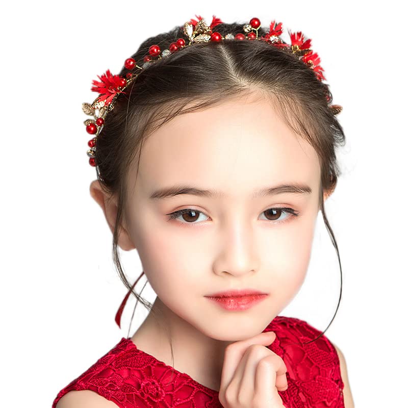 Flower Girl Hair Accessory Pearls White Floral Cute Elegant Hair Pin for Bridesmaid Wedding Dress Shows Children' Day Party