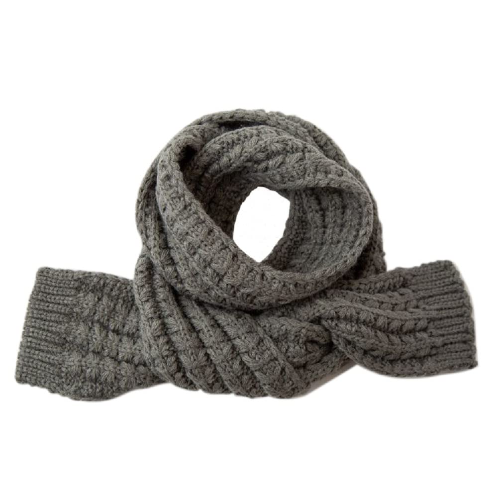 Kids Knitted Scarf Winter Fashion Solid Color Toddler Baby Warm Scarves Wrap Neck Warmer for Girls Boys