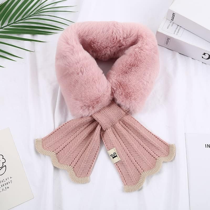FGSS Winter-Fluffy-Plush-Scarf Mermaid-Cold-Weather-Neck-Warmer for Girls