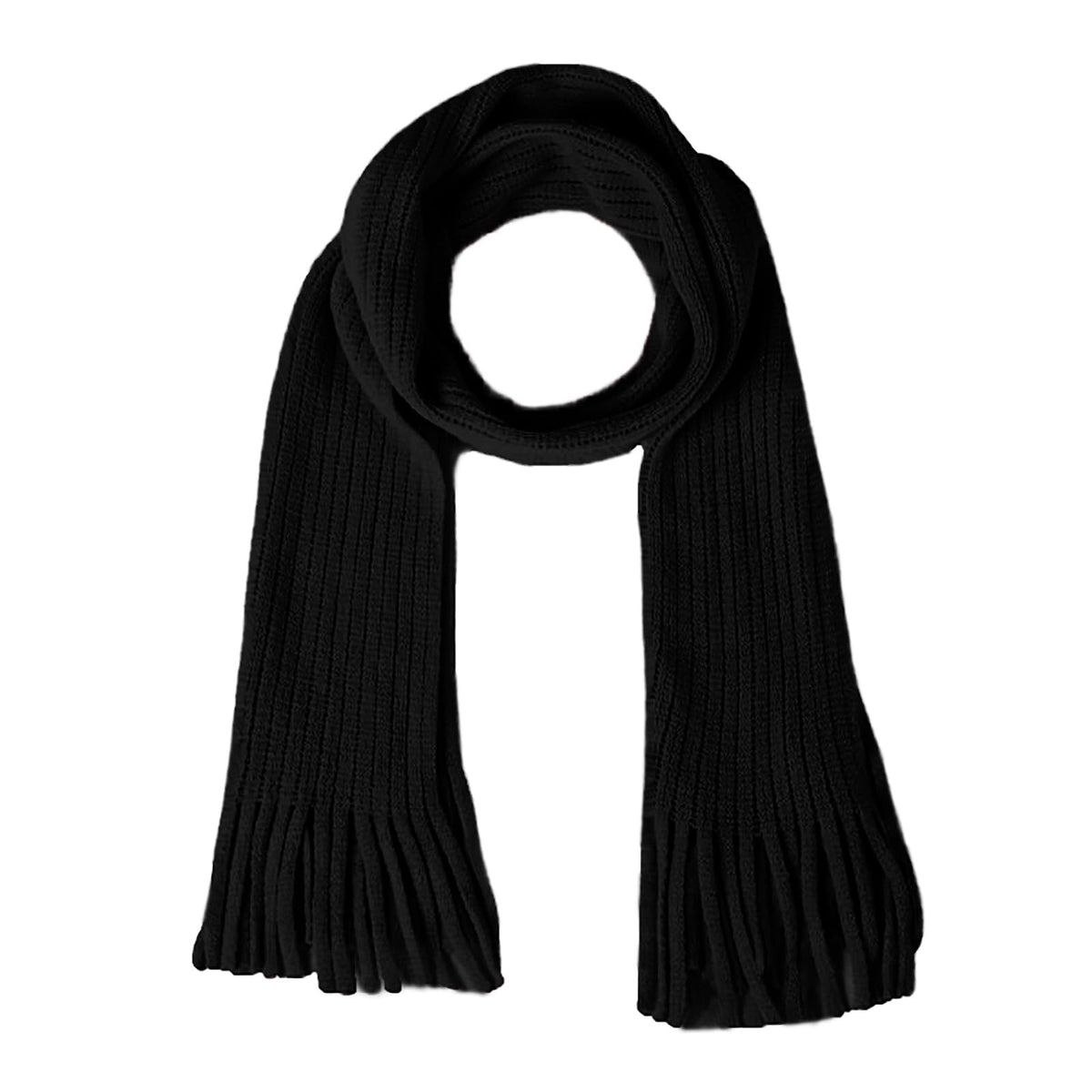 BEARUN Kids Knit Scarf Winter Fashion Solid Color Toddler Baby Scarves Neck Warmer Tassel Scarf for Boys Girls