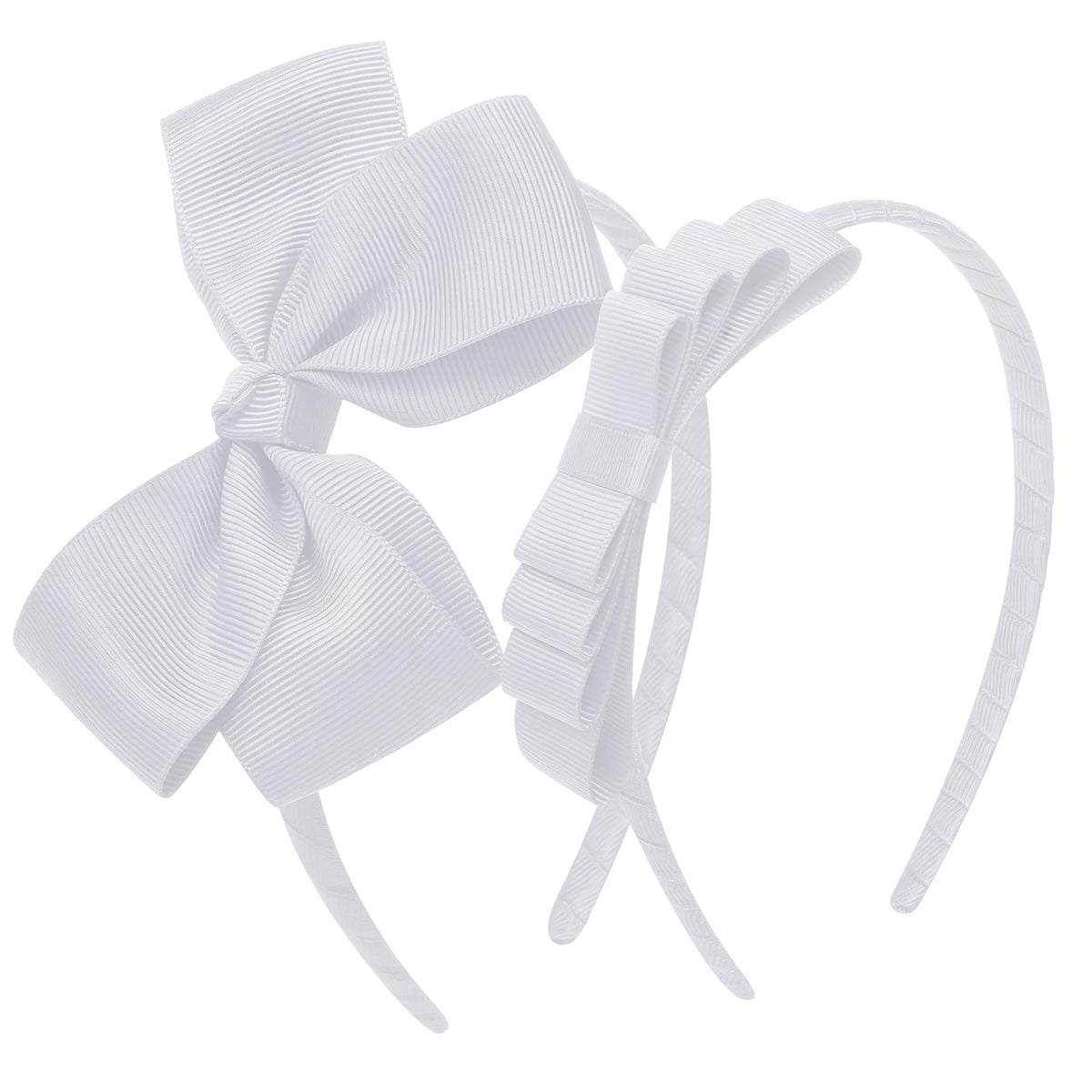 2Pcs Navy Blue Bow Headbands for Girls Toddler Uniform Hair Accessories