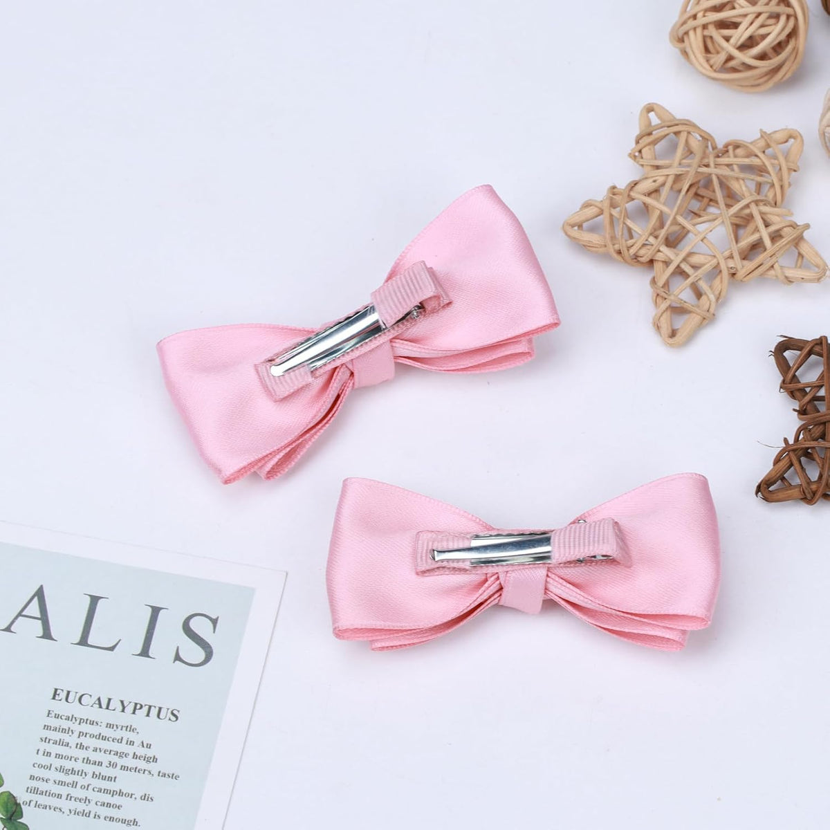 KISZU 3 Inch Hair Bows Clips Grosgrain Ribbon Alligator Clips Hair Accessories for Girls Toddler Kids Children Teens Women