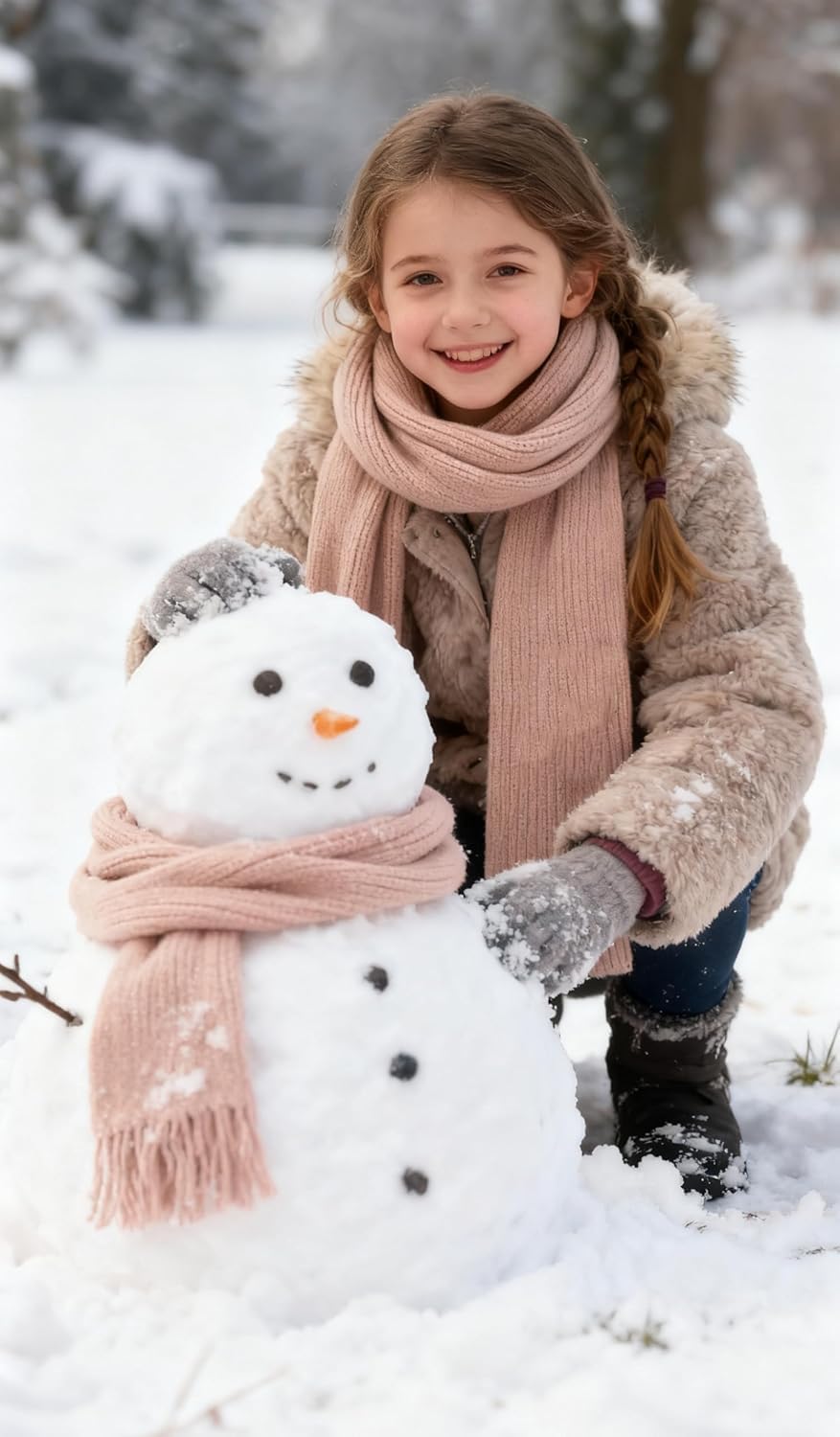 INOGIH Kids Winter Soft Warmer Knit Scarf Fashion Solid Color Toddler Baby Scarves Neck Warmer for Boys Girls