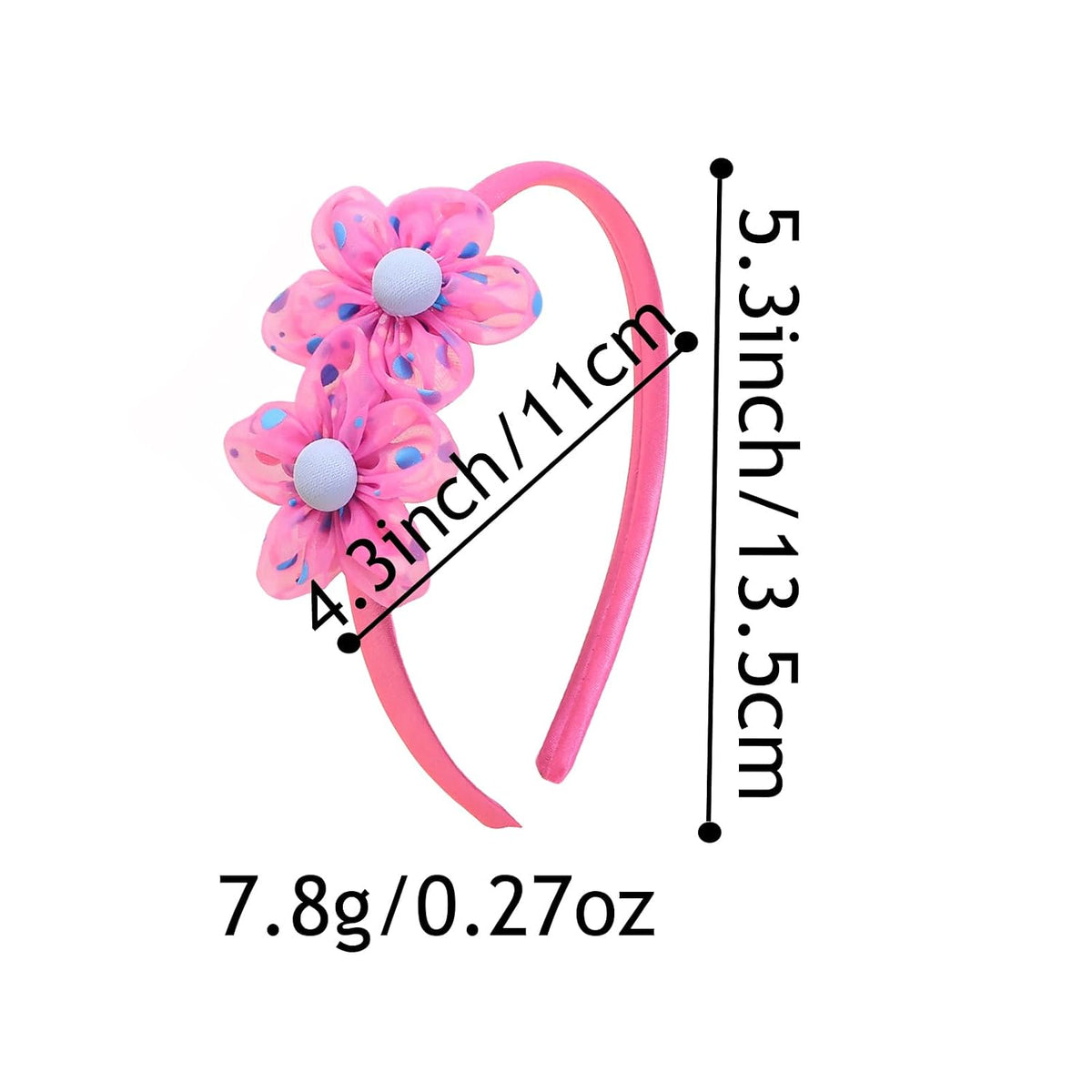 XIMA 11pcs Girls Pearl Flower Headbands,Non-Slip Hair Accessories for Kids