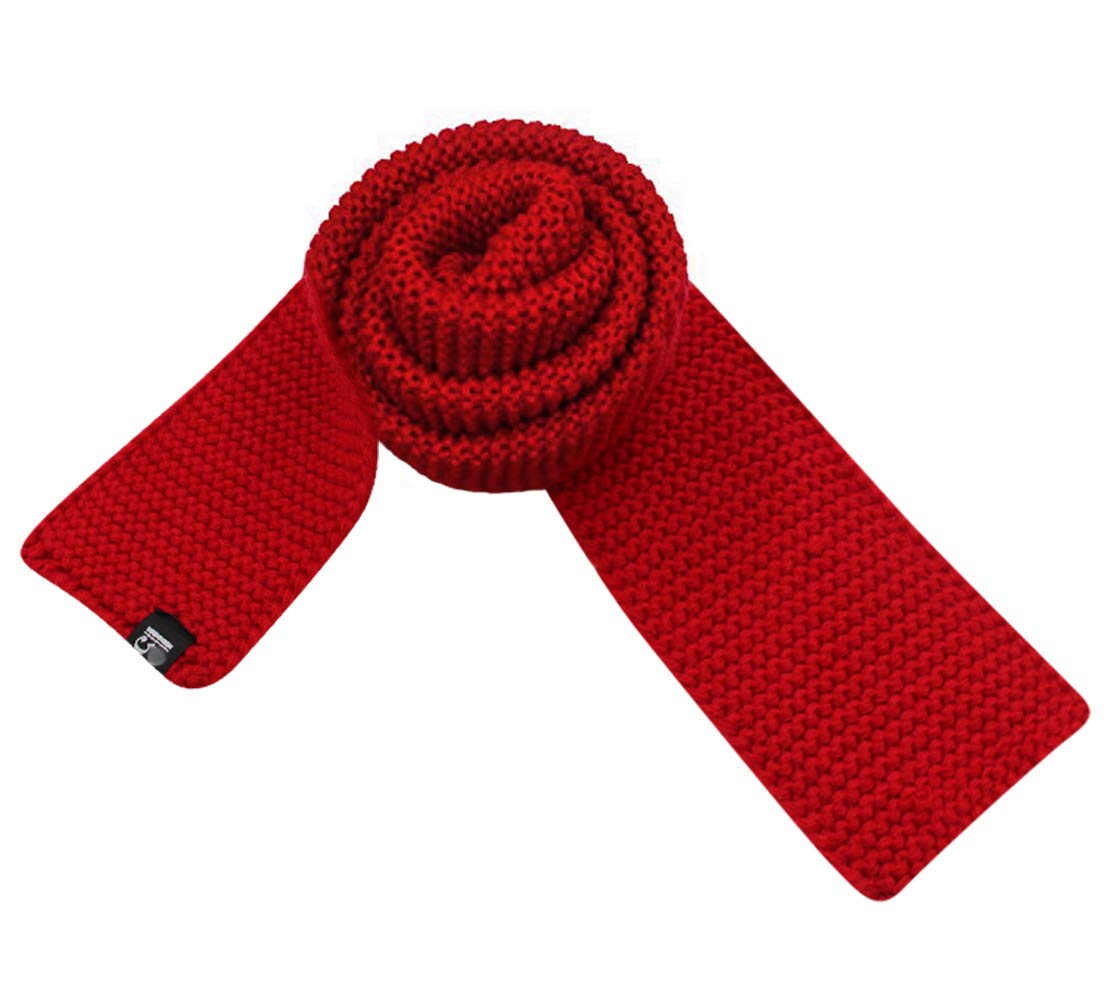 RARITYUS Kids Knitted Scarf Fashion Solid Color Toddler Soft Warm Scarves Neck Warmer Winter for Girls Womens