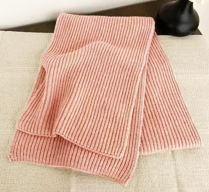 Eohak Girl Boy Winter Warm Knit Scarf Knit Neck Warmer Solid Color for Boys Girls Toddlers