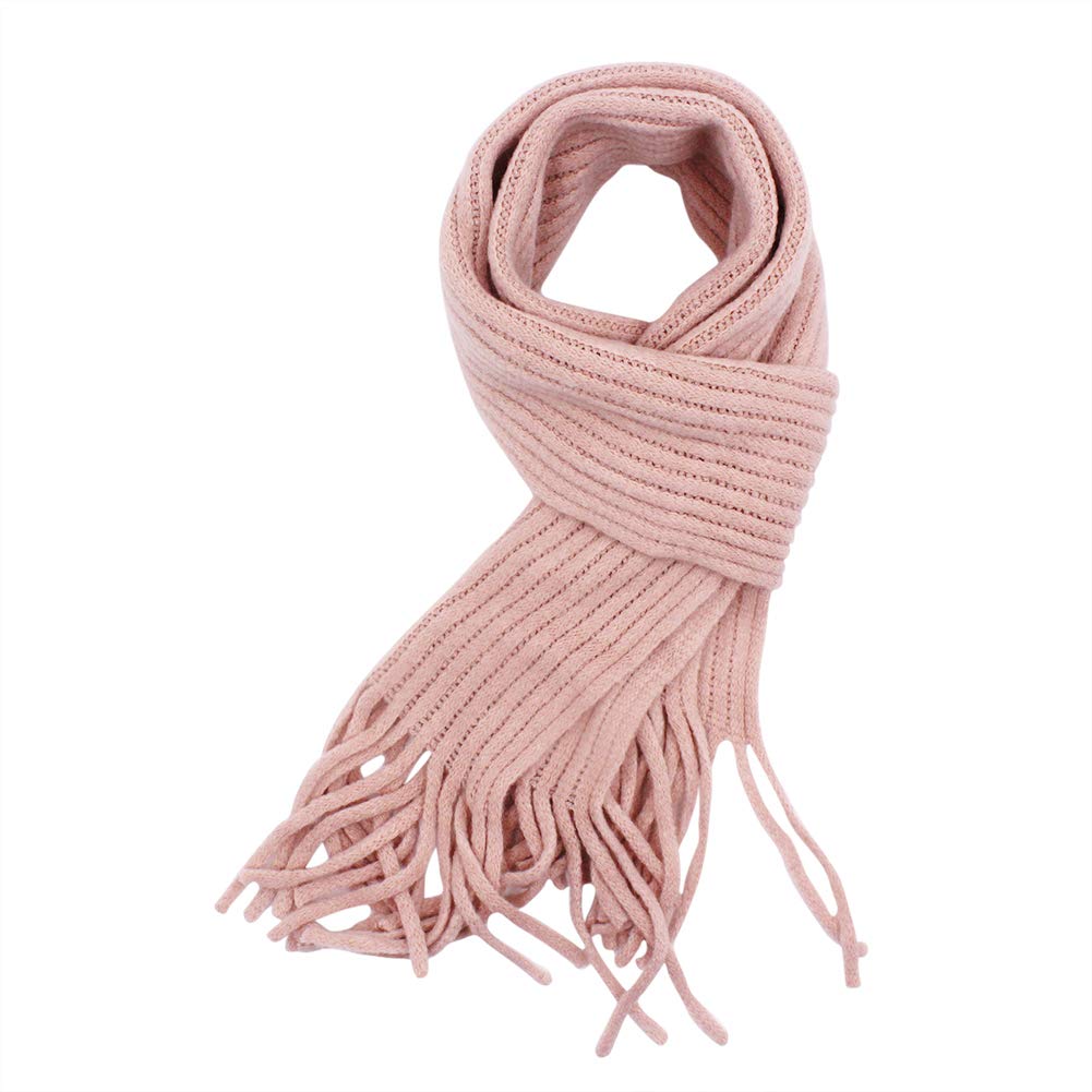 RARITYUS Kids Winter Knit Scarf Soft Warm Tassel Long Scarf for Boys Girls