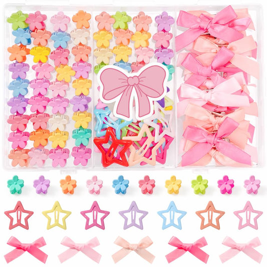 120 pcs Mini Hair Clips Girls Hair Accessories Matte Claw Clips