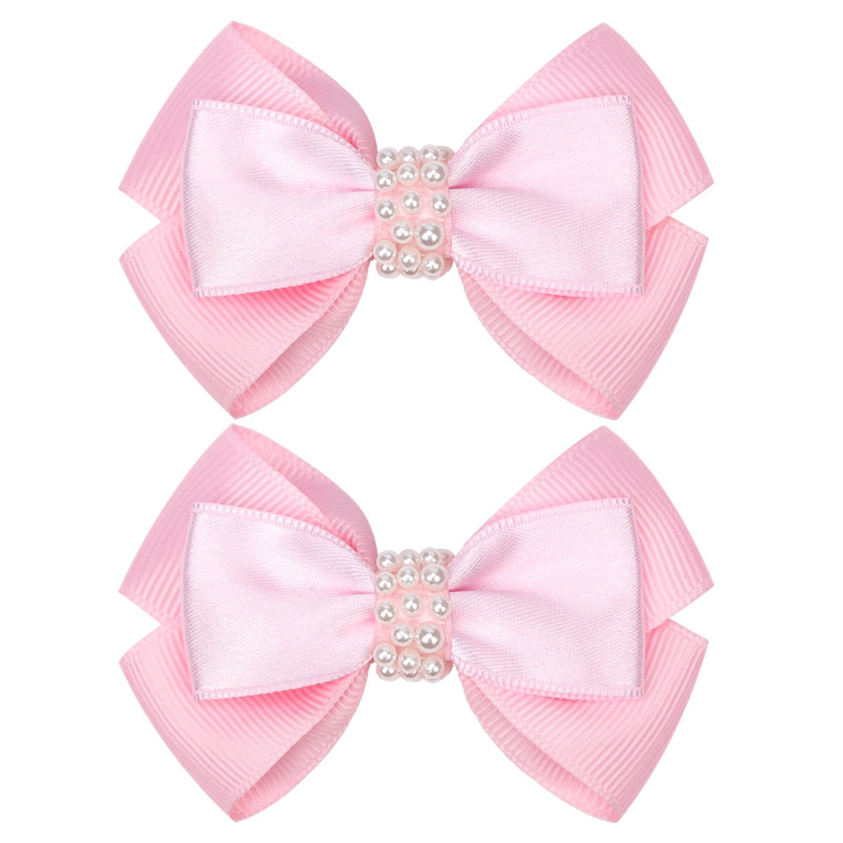 KISZU 3 Inch Hair Bows Clips Grosgrain Ribbon Alligator Clips Hair Accessories for Girls Toddler Kids Children Teens Women - Gold