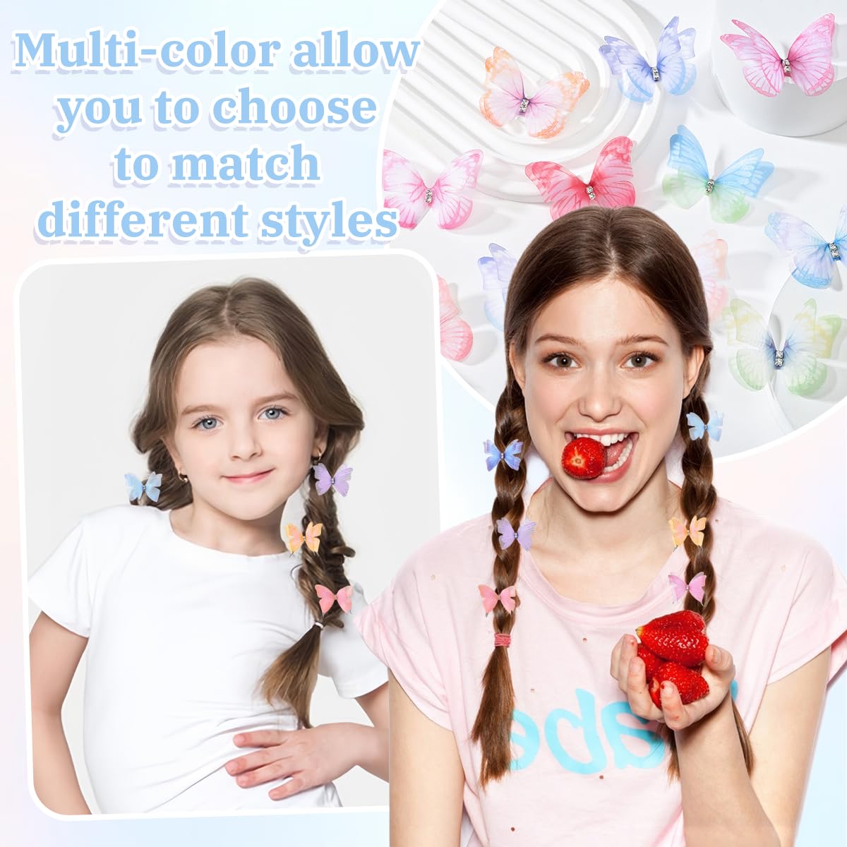 900 PCS Colorful Hair Ties for Girls Hair Accessories Set