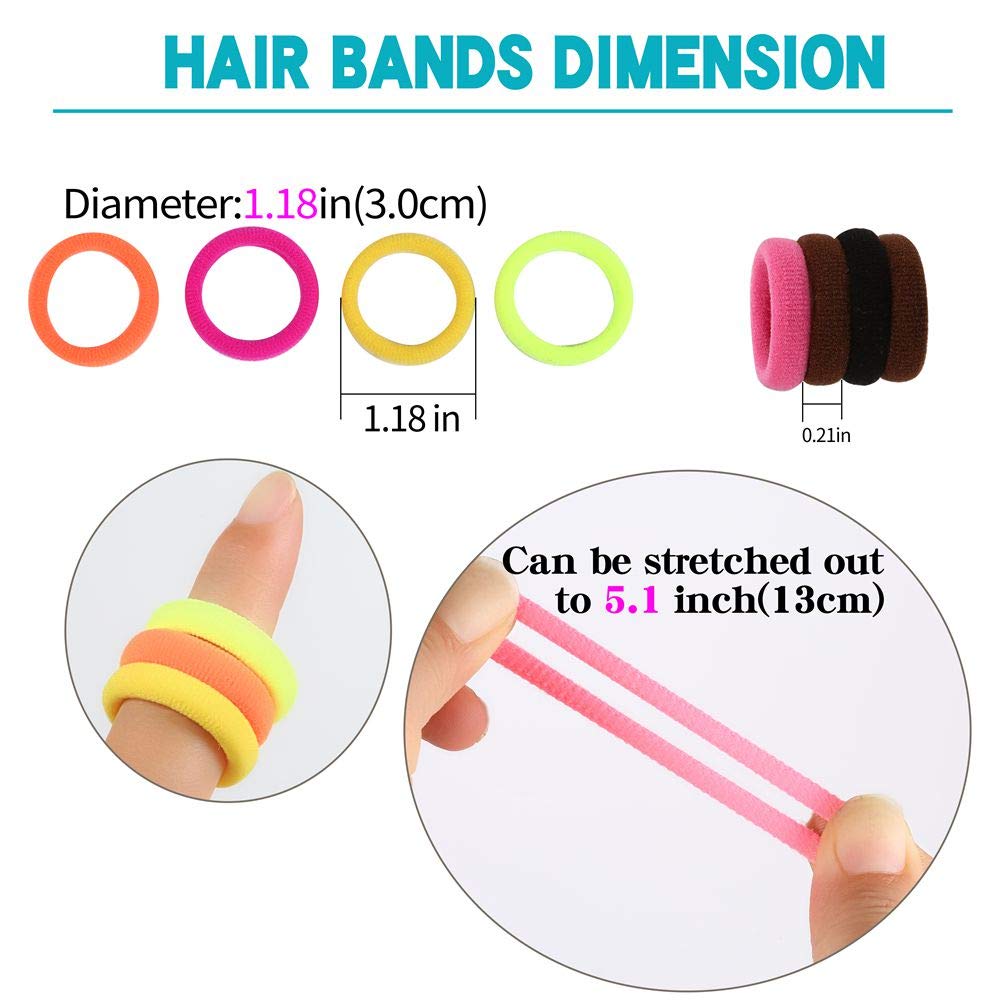 Baby Hair Ties, Elastic Hair Bands for Girls Kids, Toddler Ponytail Holders