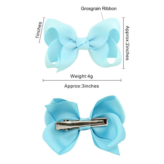 YHXX YLEN 40PCS 3Inch Hair Bows for Girls Grosgrain Ribbon Toddler Hair Bow