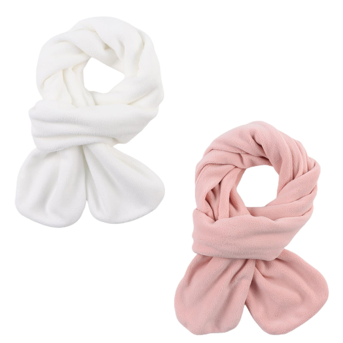 Zsedrut Toddler Winter Scarf Girl Fleece Neck Warmer Solid Color Warm Scarf