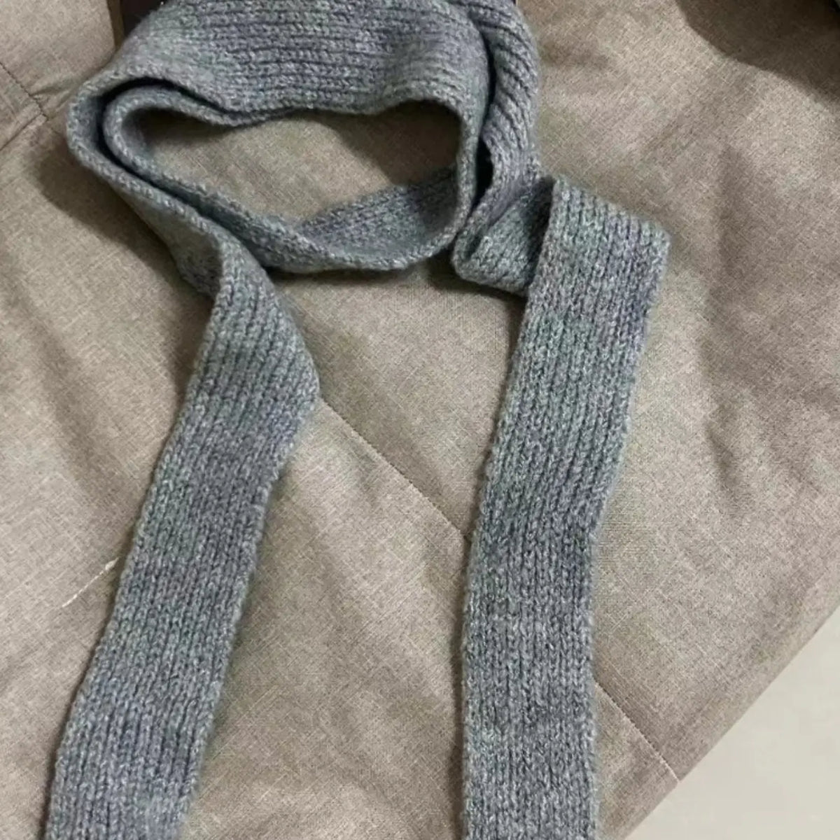 1Pc autumn and winter retro strip thin scarf women's warm and versatile shape decorative wool knitted scarf, Fluffy Soft Scarf