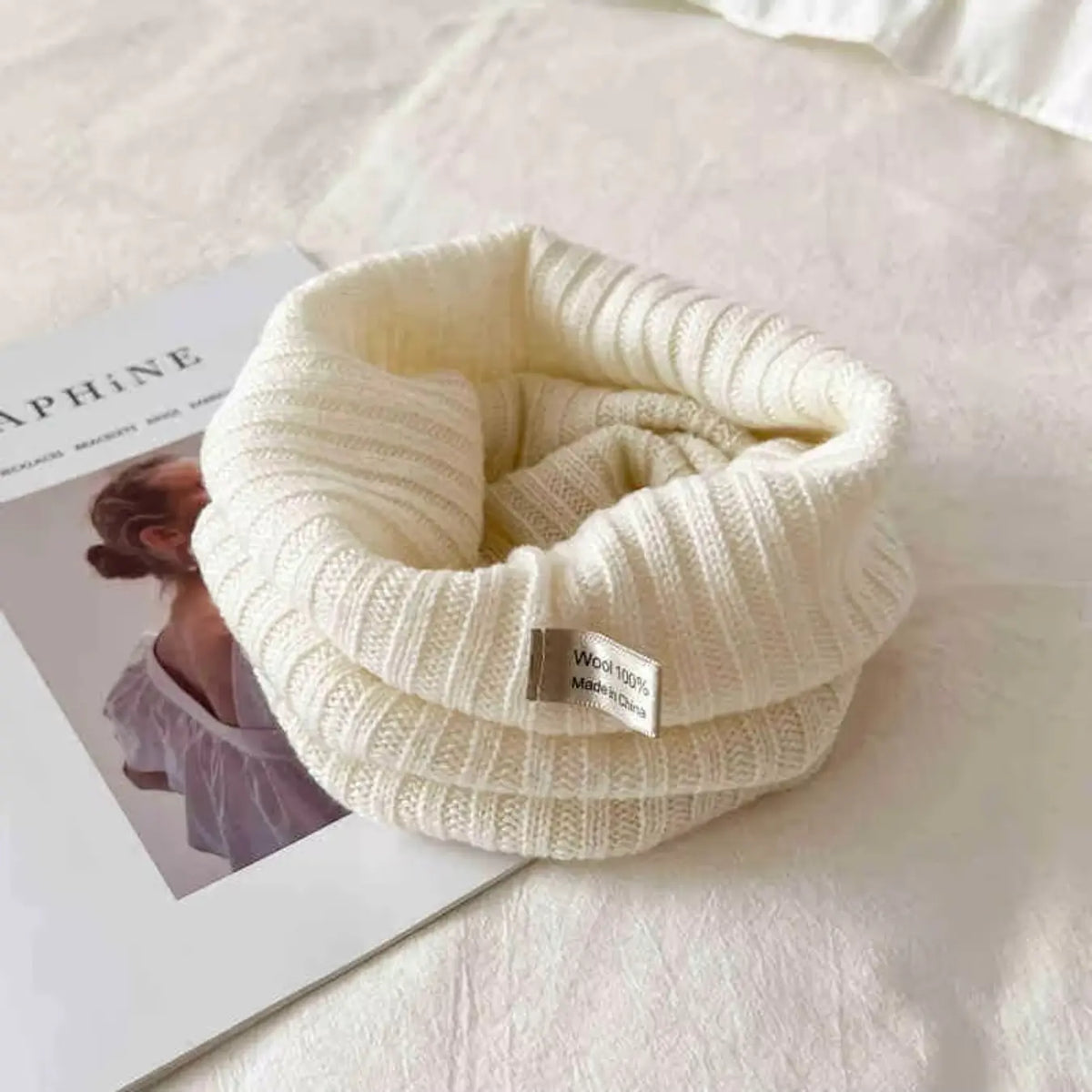 Autumn Winter Neck Warmer for Men and Women, Thickened Warm Knit Scarf, Fake Collar Design, Easy-To-Wear Headband Style