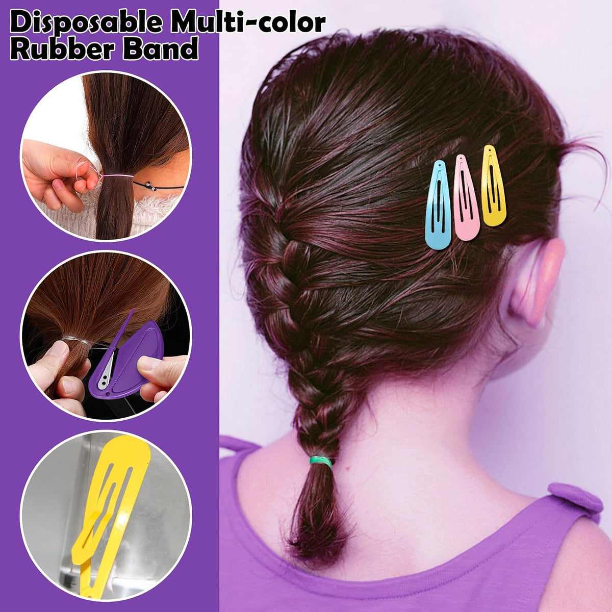Auroray 32 Colors Small Hair Rubber Bands with 16 Styling Tools, 2000 Pcs Elastic Girl Baby Hair Ties, Mini Bands with Elastic Cutter, Hair Accessories Xmas Stuff for Girls Baby Toddlers Kids