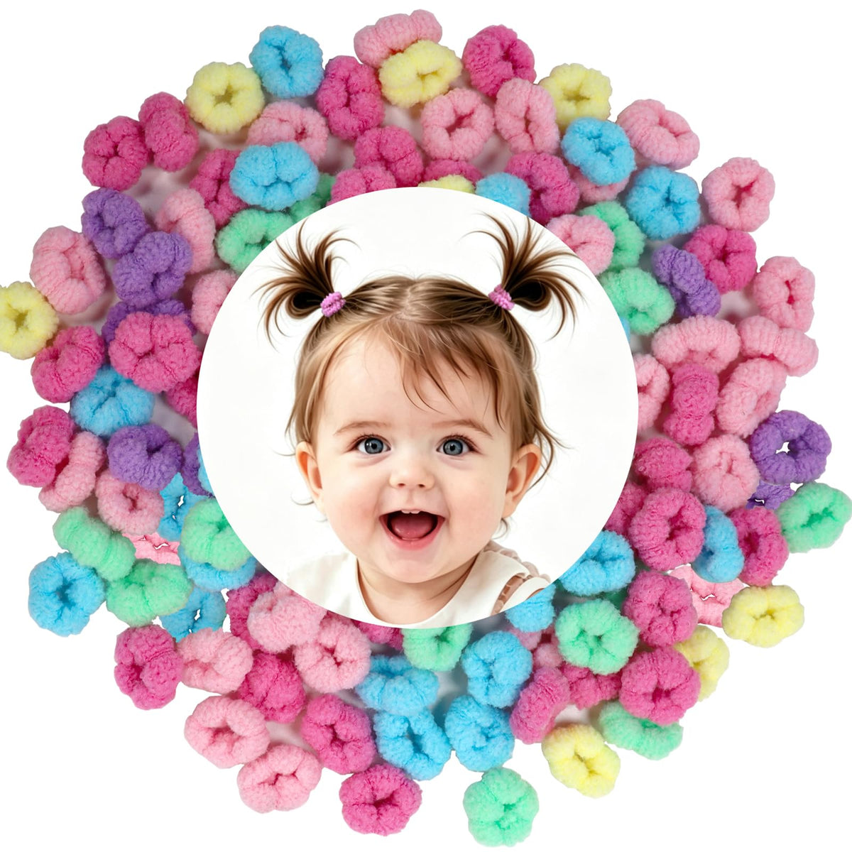 200PCS Small Hair Ties,Baby Hair Ties for Baby Girls Toddlers