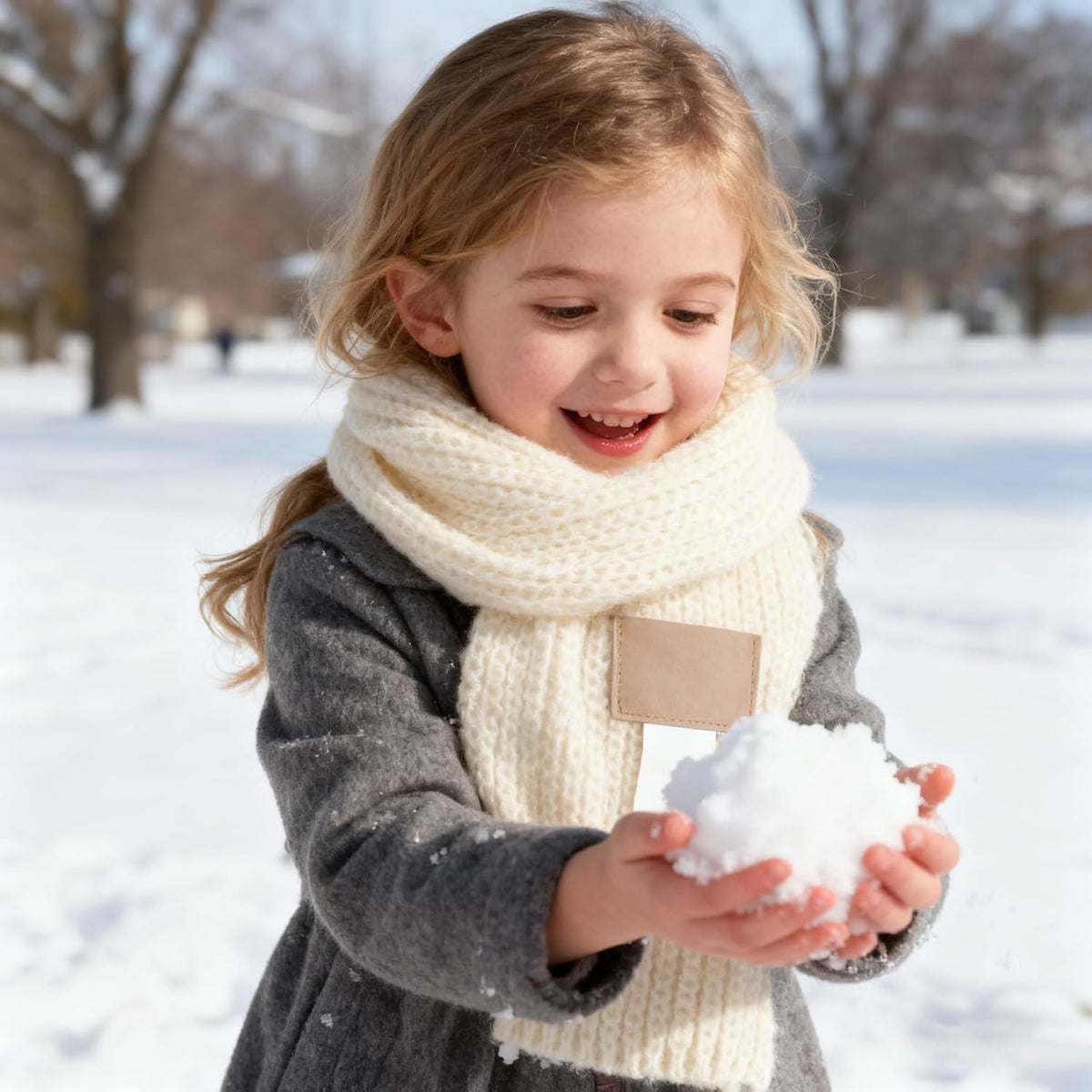 Kids Winter-Warm-Knit-Scarf Fashion Stretch Knitted Neck Scarf Boys Girls