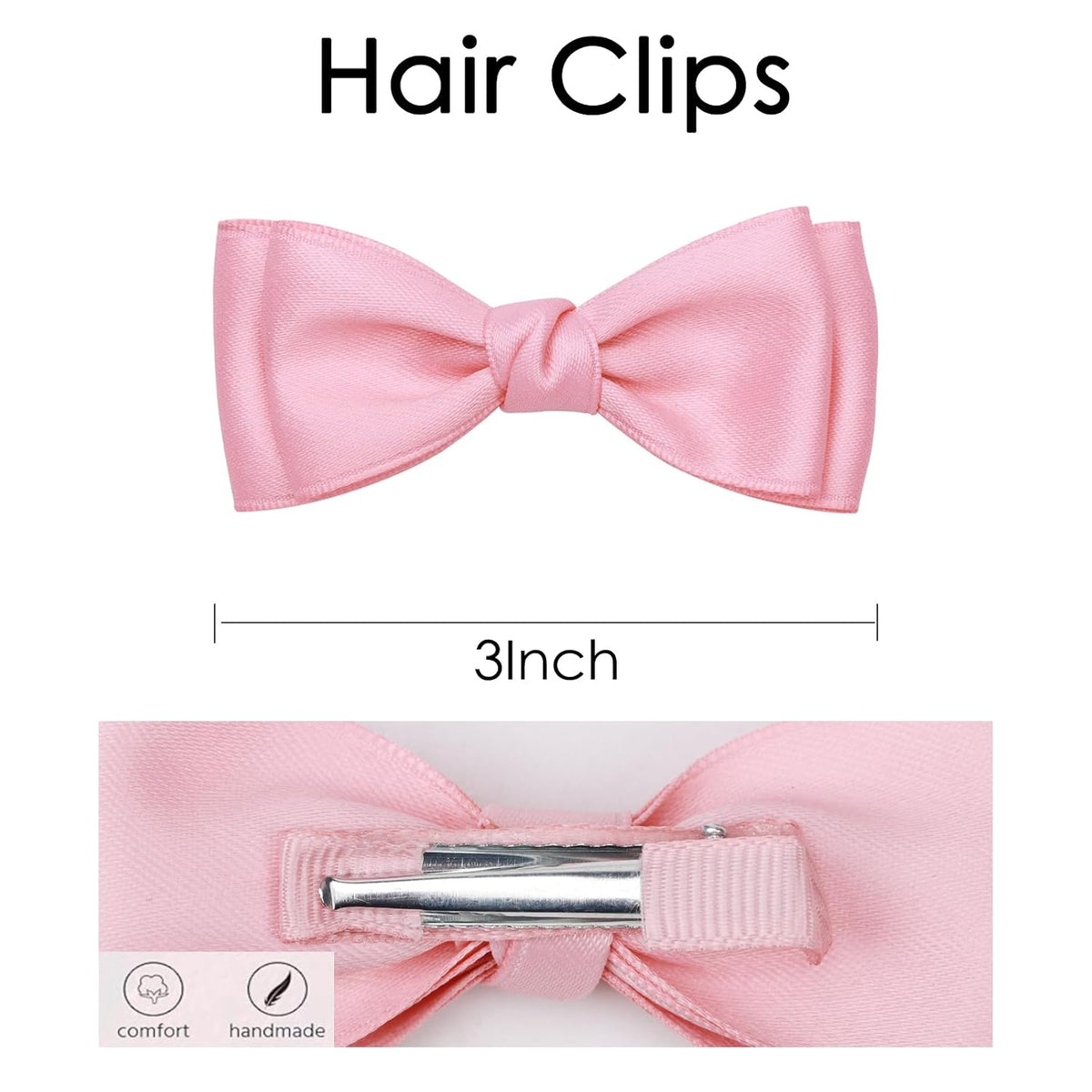 KISZU 3 Inch Hair Bows Clips Grosgrain Ribbon Alligator Clips Hair Accessories for Girls Toddler Kids Children Teens Women